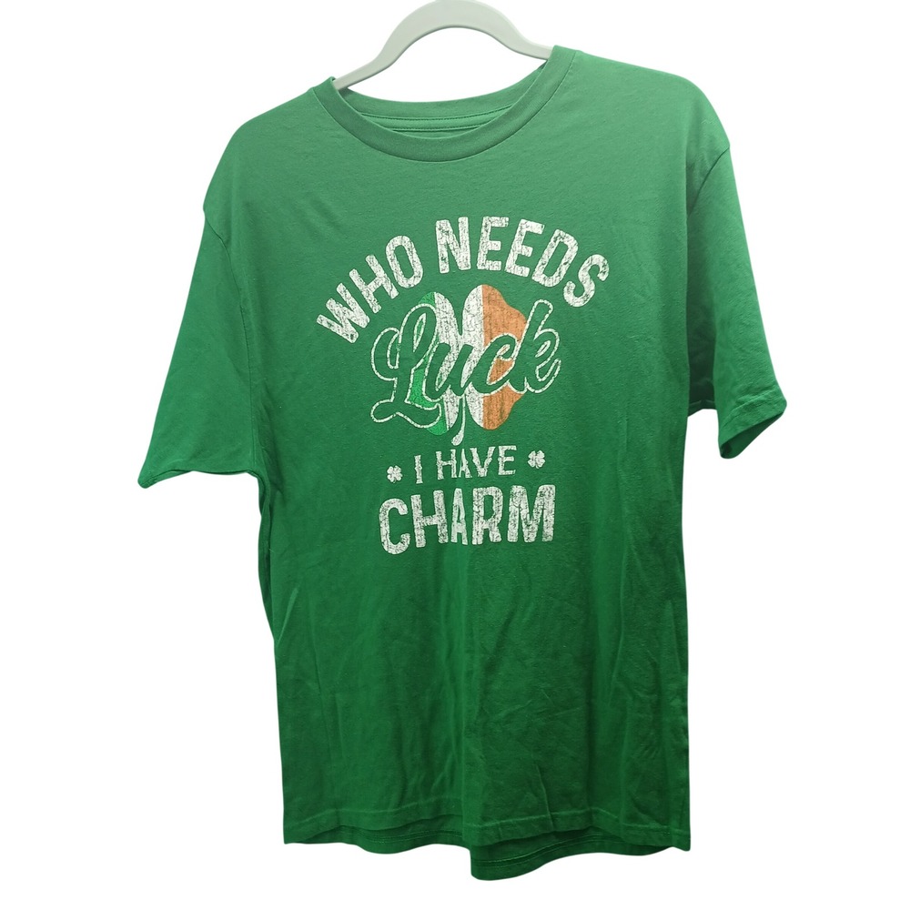 Way To Celebrate St Patricks Day Graphic T Shirt Mens‎ Medium Green Lucky Charm